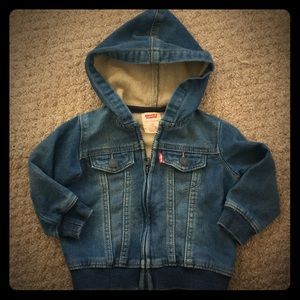 Levi’s baby soft blue denim zip up jacket size 12M